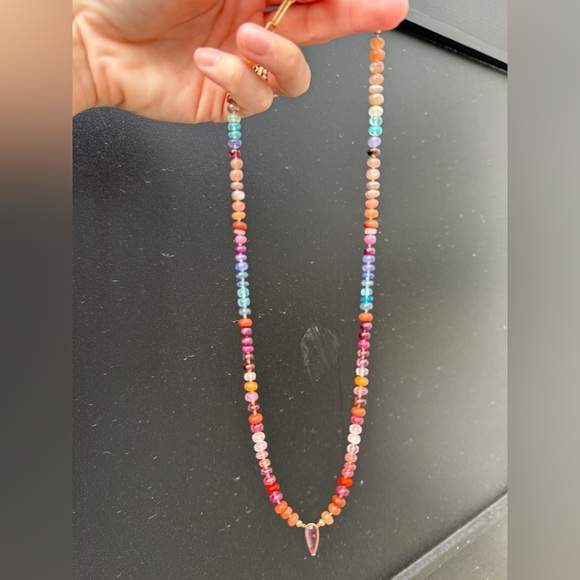 Encirkled “Athena” Multicolored Gemstone Necklace - Picture 4 of 4
